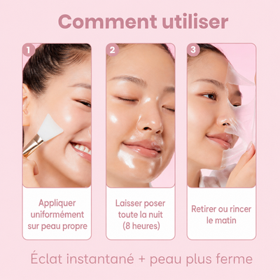 Masque de nuit avec collagène et acide hyaluronique